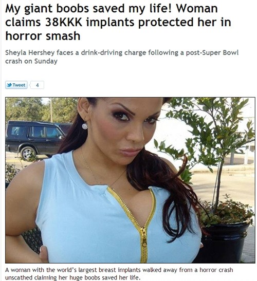 My giant boobs saved my life! Woman claims 38KKK implants