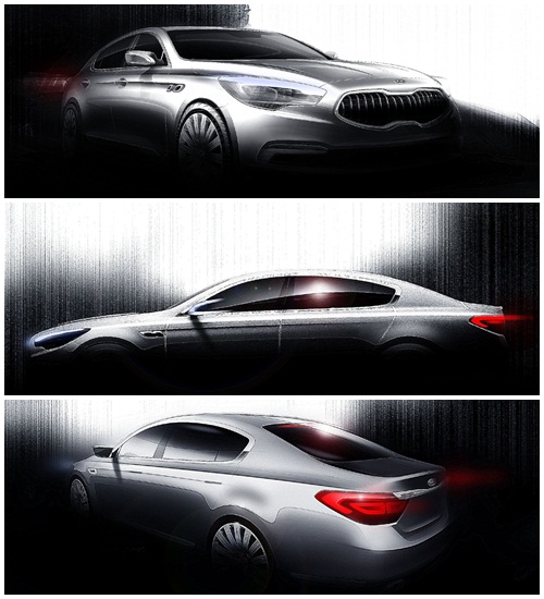 ▲ K9으로 알려진 기아자동차 대형세단 KH(프로젝트명)의 랜더링 이미지가 공개됐다.