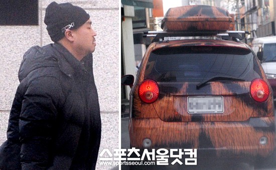 ▲촬영장으로 향하는 길(왼쪽)과 노홍철의 차량으로 유명한 홍카.