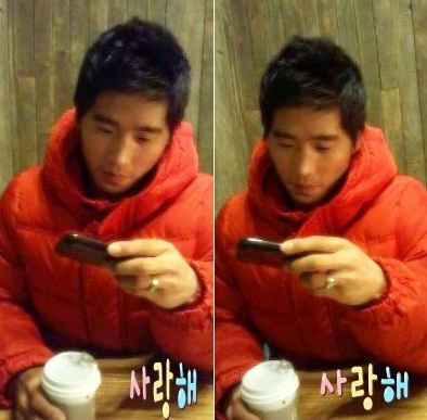 ▲ 김수진씨 싸이월드 미니홈피에 걸려 있는 박경수의 사진/ 미니홈피 캡처.