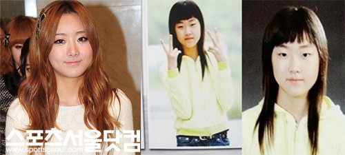 ▲달샤벳 수빈의 현재(왼)와 초등학교 졸업 사진. /더팩트DB 및 온라인 커뮤니티