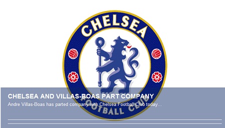 ▲ 안드레 빌라스-보아스 감독과 결별을 발표한 첼시 / 공식 홈페이지 캡처.