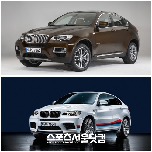 ▲ BMW 뉴 X6(위), BMW X6M