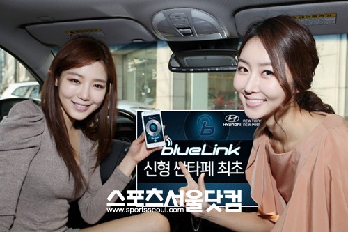 ▲ 신형 싼타페에 현대자동차의 새로운 첨단 텔레매틱 서비스인 블루링크가 최초로 적용된다.