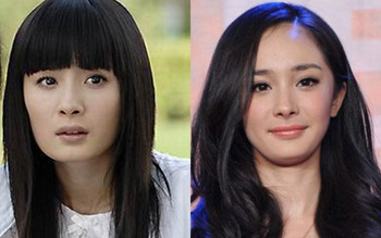 ▲중국 여배우 양미의 데뷔 초(왼쪽)와 현재 모습./중국 바이두