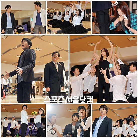 ▲뮤지컬 파리의 연인 배우들이 혼신의 힘을 다해 연습에 매진하고 있다. /문병희 기자