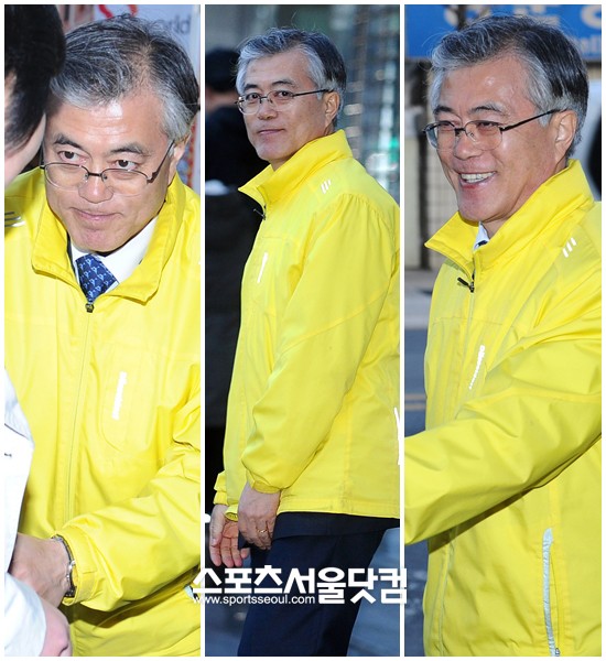 ▲ 매의 눈으로 불리는 민주통합당 문재인 후보의 카리스마 3종세트.