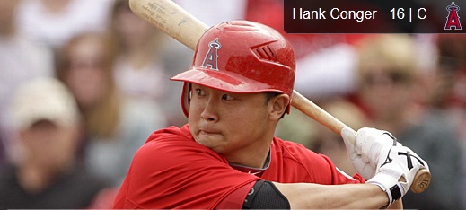 ▲ 텍사스 레인저스와 시범경기에서 3타수 1안타를 친 최현(LA 에인절스) / MLB.com 캡처.