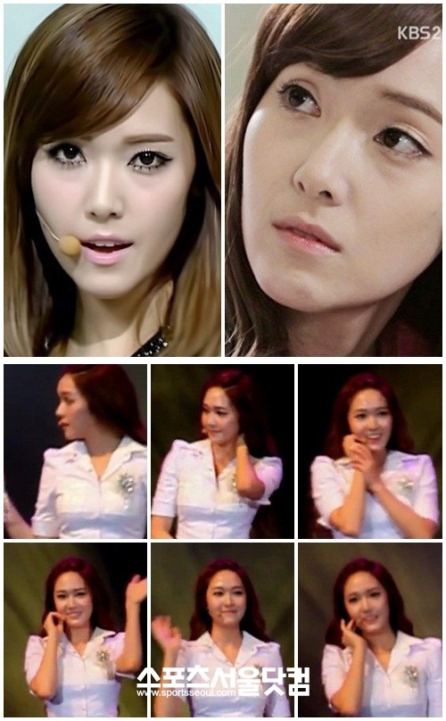 ▲성형의혹에 휩싸인 소녀시대 제시카. 위는 드라마 난폭한 로맨스 출연 당시. 아래 사진은 소녀시대 말레이시아 공연 영상 캡처/난폭한 로맨스, 말레이시아 공연 영상 캡처