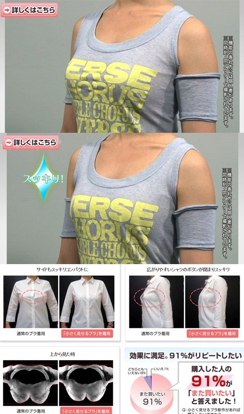 ▲가슴이 작아보이는 브래지어가 지난해 일본 와코루에서 출시된 이후 큰 인기를 얻고 있다./와코루 홈페이지