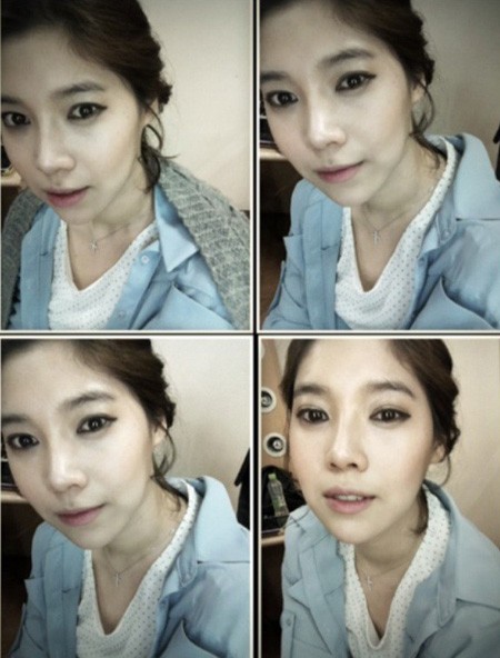 ▲ 가수 배다해가 예쁜 척하며 찍은 사진을 공개했다. / 배다해 트위터