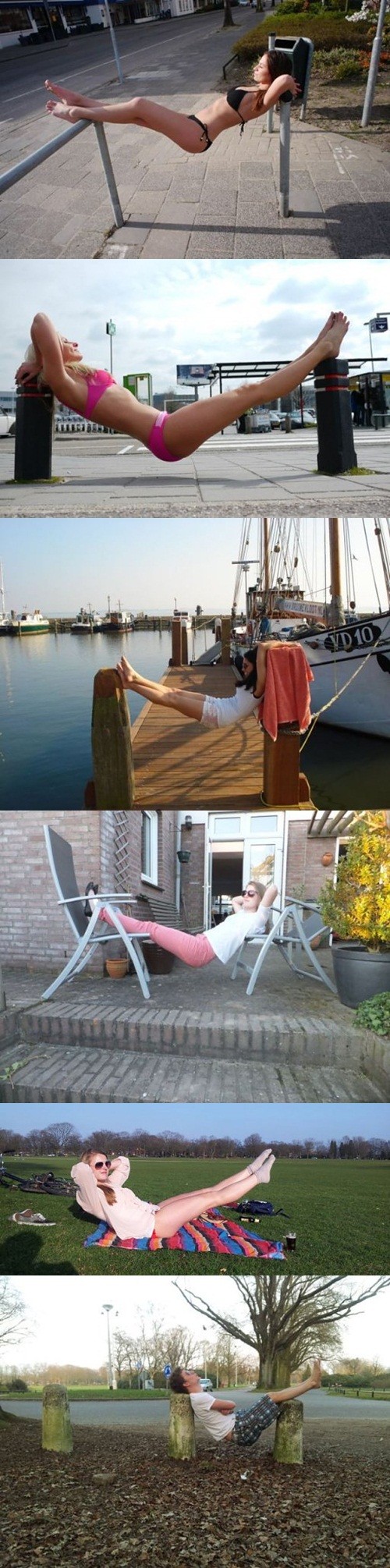 ▲최근 폴란드에서 유행하고 있는 그물침대 놀이/폴란드 조 몬스터 홈페이지