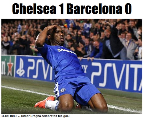 ▲ 바르셀로나와 4강 1차전에서 결승골을 터뜨렸던 첼시 공격수 디디에 드로그바.