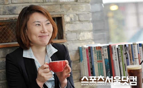 ▲정선민은 은퇴에 대한 아쉬움이 놀라울 정도로 전혀 없었다. 온 열정을 다 바친 뒤 결정한 자신의 새로운 미래를 생각하며 몹시 즐거워했다.