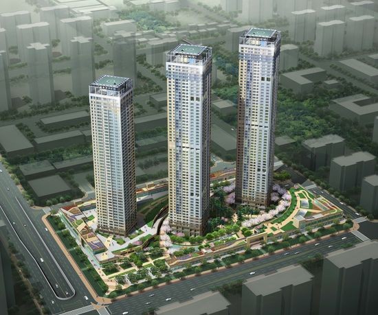 풍림산업이 2일 서울중앙지법에 기업회생절차를 신청했다. / 풍림산업 인천 청라지구 주상복합 아파트 풍림 엘슬루타워 조감도