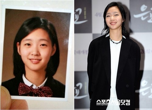 김고은의 증명사진(왼쪽)에 네티즌들이 높은 관심을 보였다./더팩트DB, 온라인 커뮤니티