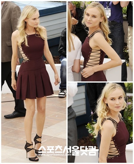 ▲옆태가 아찔하죠?-시원한 옆태를 강조하는 다이앤 크루거.