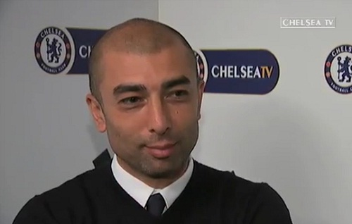 정식 감독 취임 가능성이 높아지고 있는 첼시의 로베르토 디 마테오 감독대행. / 유투브 동영상 캡처.