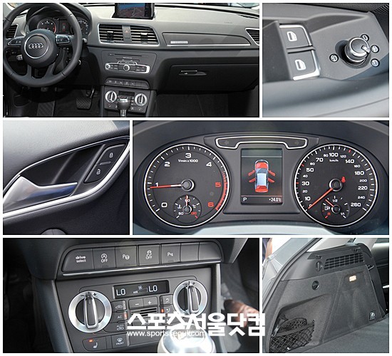 프리미엄 콤팩트 SUV ‘뉴 아우디 Q3’의 실내. /문병희 기자