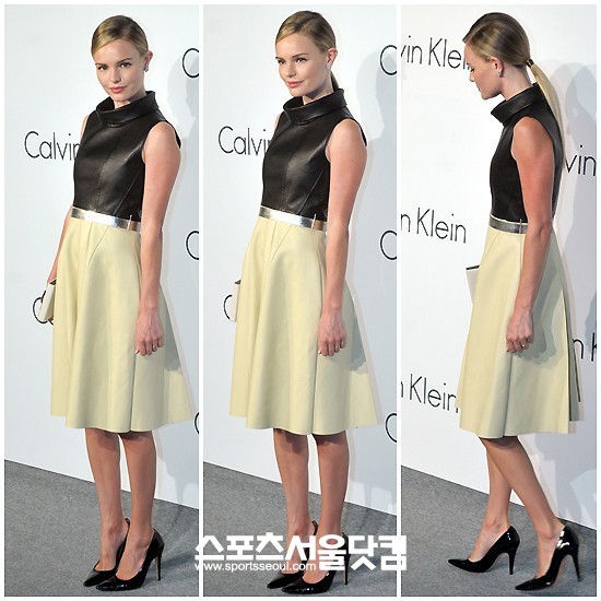 할리우드 배우 케이트 보스워스가 24일 오후 서울 동자동 서울역 서부역전 옥상에서 열린 ‘캘빈 클라인 멀티 브랜드 이벤트’에 참석해 포즈를 취하고 있다.