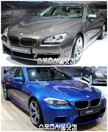 BMW 뉴 6시리즈 그란 쿠페(위쪽), BMW 뉴 M5./ 노시훈 기자