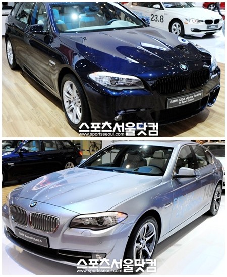 BMW 5시리즈 투어링(위쪽), BMW 액티브하이브리드 5