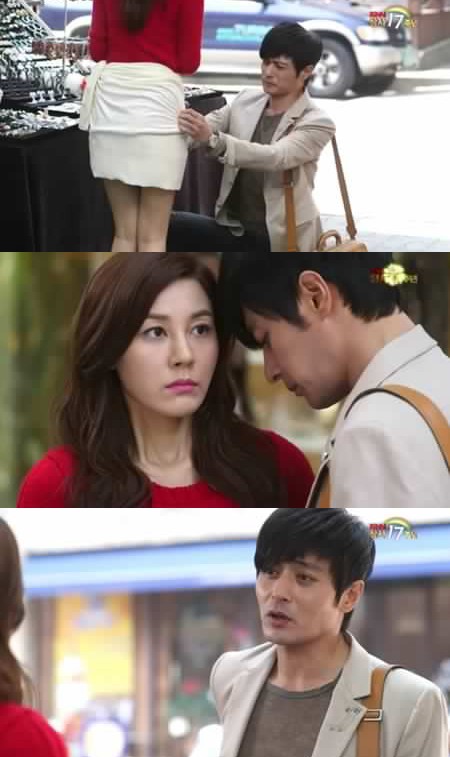 신사의 품격 장동건(오른쪽)이 김하늘에게 엉덩이 독설을 했다. /SBS 신사의품격 방송 캡처
