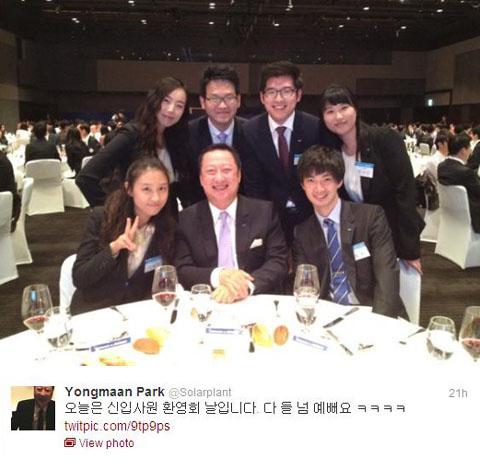 박용만 회장이 자신의 트위터를 통해 신입사원에 대한 애정을 드러냈다. / 박용만 회장 트위터 캡처