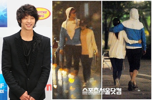 유인나와 우결에서 가상커플이 될 예정이던 배우 현우(왼쪽)와 지현우-유인나 커플의 공원 데이트 모습./ 더팩트 DB, 노시훈, 문병희 기자