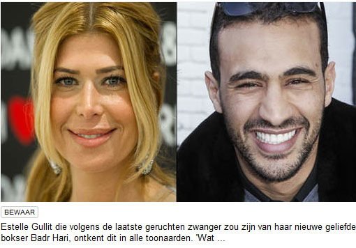 네덜란드 축구 영웅 루드 굴리트의 아내 에스텔(왼쪽)과 위험한 사랑을 선택한 격투계의 악동 바다 하리. / 네덜란드 일간지 AD 캡처