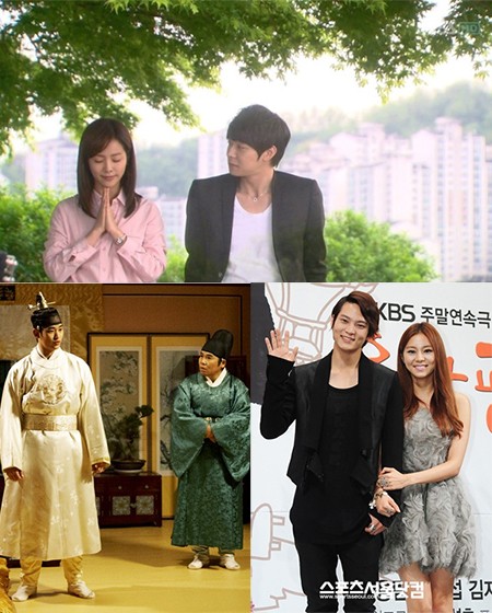 SBS 옥탑방 왕세자 한지민-박유천(위), KBS2 오작교 형제들 주원-유이(아래 오른쪽), MBC 해를 품은 달 김수현-정은표(아래 왼쪽) 커플이 시청자들의 많은 사랑을 받았다. /SBS, MBC 제공 및 더팩트DB