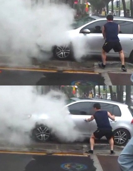 온라인 커뮤니티에 ‘인천 구월동 폭스바겐 골프 후진 급발진’이라는 2개의 동영상이 올라왔다.