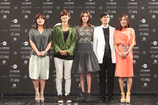 도전 수퍼모델 코리아3에 출연하는 한혜연, 최미애, 장윤주, 한상혁, 이혜주(왼쪽부터)./온스타일 제공