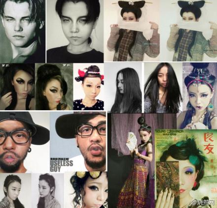 모리라는 이름으로 활동하며 변신 메이크업으로 화제를 모았던 왕위한./웨이보 캡처