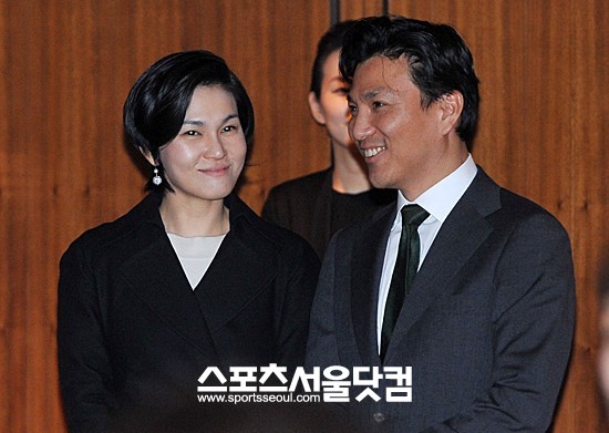 이서현 제일모직 부사장과 김재열 삼성엔지니어링 사장 부부가 밝게 웃고 있다. /더팩트DB