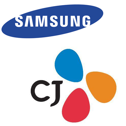 20일 삼성그룹이 방송법 시행령 개정을 반대하고 있다는 주장이 제기됐다. /삼성그룹 CI(위), CJ그룹 CI