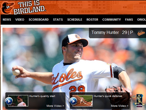 볼티모어 오리올스의 투수 토미 헌터가 7이닝 3실점 호투에도 불구하고 패전투수의 멍에를 안았다. / MLB 홈페이지 캡처