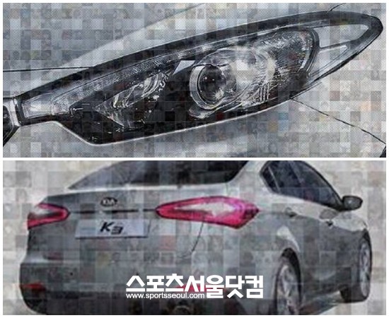 기아자동차가 26일 서울 강남구 코엑스 몰 내 메가박스 영화관 앞 광장에서 K3 실제 이미지를 부분적으로 공개했다.