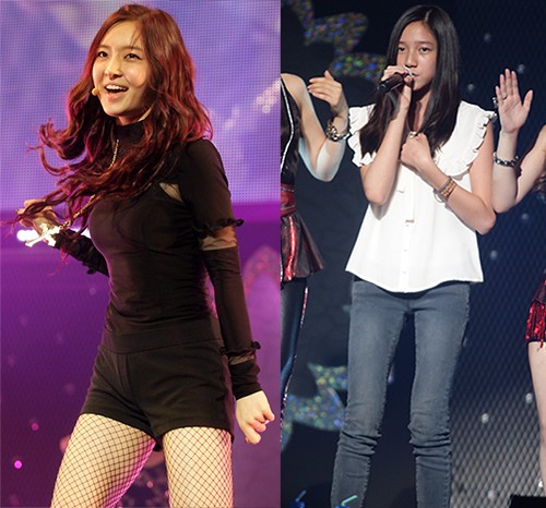 새 멤버 아름(왼쪽)-다니도 일본 팬들 앞에서 인사했다. /코어콘텐츠미디어 제공