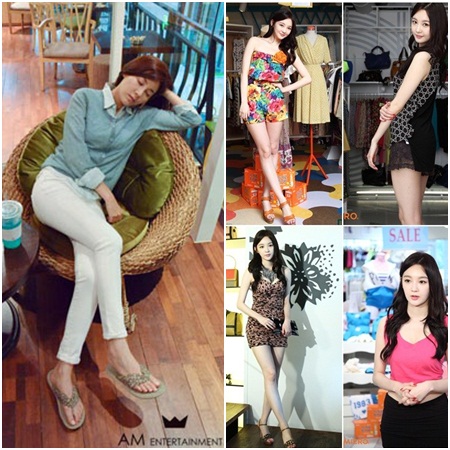 각종 화보와 촬영장 사진 속에서 탄탄한 몸매를 자랑한 김하늘(왼쪽)과 강민경.