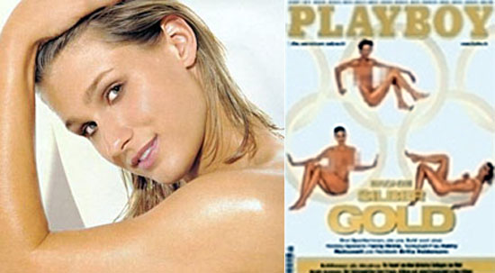 독일 펜싱선수 하이데만이 플레이보이 모델을 했던 것으로 드러났다. (사진=인터넷 커뮤니티 캡처)