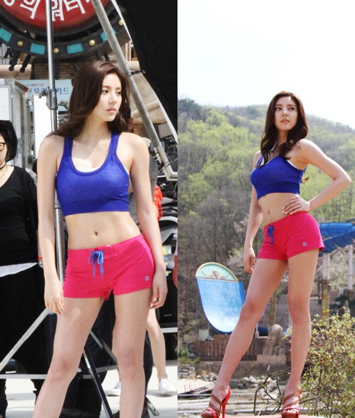 오션월드 대표 모델인 손담비. /오션월드 제공