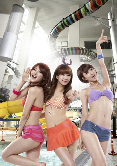 웅진플레이도시 모델로 활동 중인 나인뮤지스. /웅진플레이도시 제공