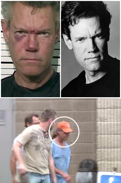 랜디 트래비스가 만취한 상태에서 나체로 운전하다 체포됐다. 이튿날 보석금을 내고 가석방 됐지만 팬들의 충격이 이만저만이 아니다./그레이슨카운티 경찰서, 앨범재킷, CNN 영상캡처