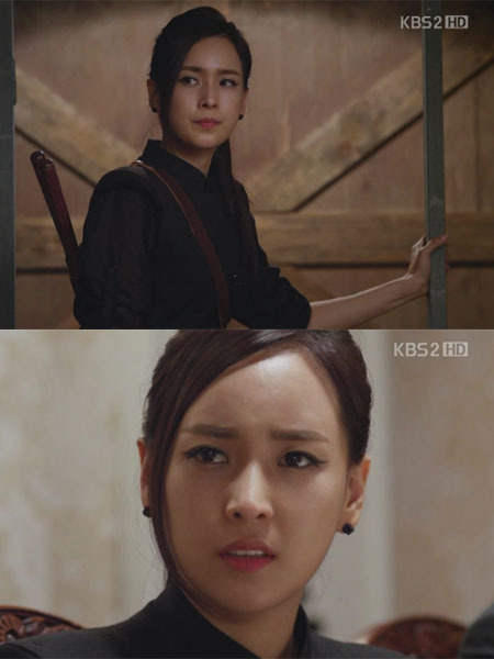 드라마 각시탈에서 진홍 역의 배우 정은별의 활약이 화제다 / KBS 방송 캡처