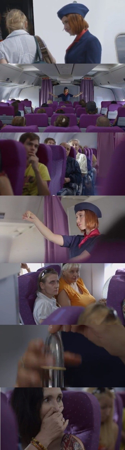 동영상 사이트에 올라 온 폴란드 콘돔회사의 비행기 이벤트가 화제다./해당 영상 캡처