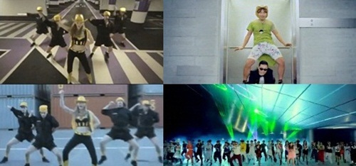 일본 네티즌이 싸이의 강남스타일이 일본 한 광고 영상 속 유사하다는 의혹을 제기했다./유투브 영상 캡처