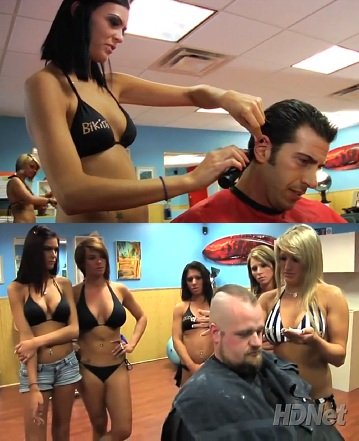 미국 뉴저지주에 비키니 여성 헤어디자이너들을 고용한 비키니 바버스가 1년반만에 획기적인 성공을 거둬 프랜차이즈에 도전한다./HDnet 방송화면