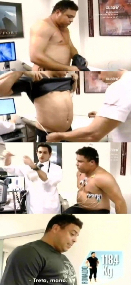 브라질 TV채널 글로보의 다이어트 프로그램 판타스티코(Fantástico)에 출연한 호나우두