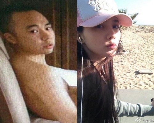 리쫑루이와 매기 우의 음란 사진이 인터넷을 통해 확산되고 있다./웨이보 캡처